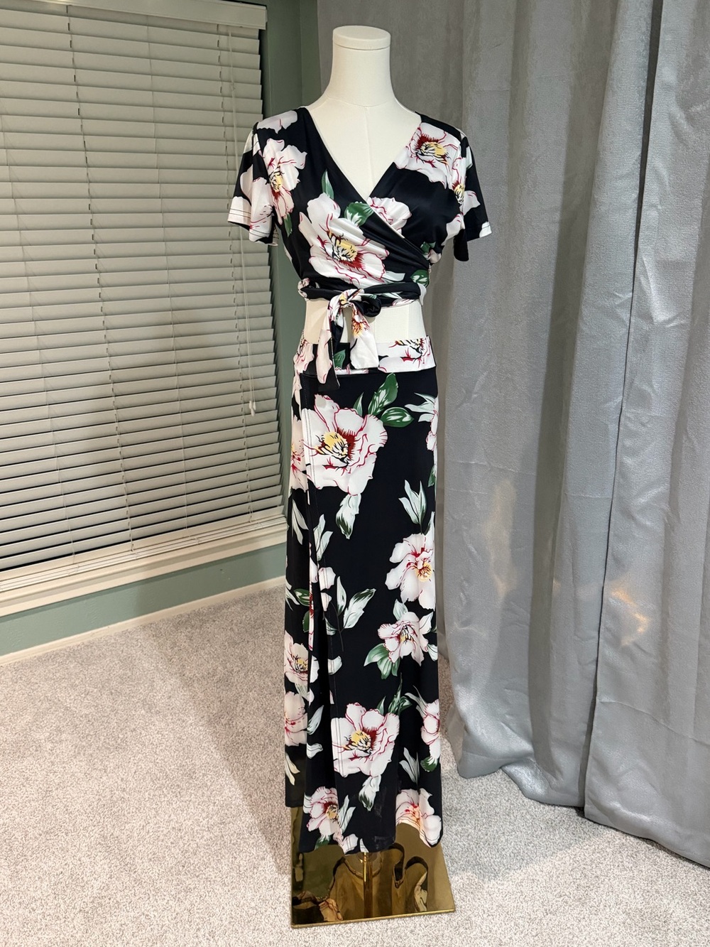 Floral Wrap 2 piece Dress